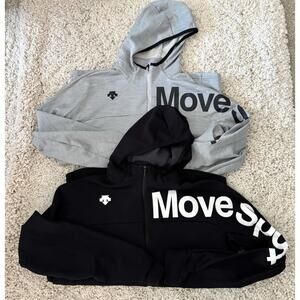 Move Sport Athletic Hoodie Bundle of 2 Black and Gray Hoodies